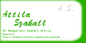 attila szakall business card